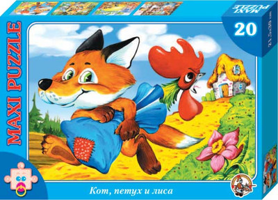 Пазл Десятое королевство Макси Кот, петух и лиса / 00196 (20эл)