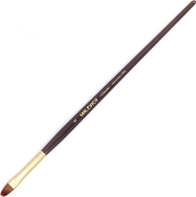 Кисть для рисования Малевичъ Claude №8 / 754308 (плоскоовальная)