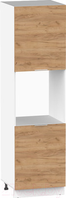 Шкаф-пенал кухонный Интермебель Микс Топ П 2140-4-600 (дуб крафт золотой)