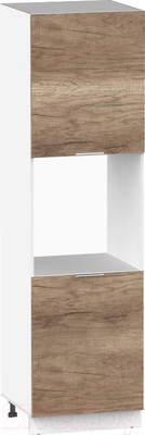 Шкаф-пенал кухонный Интермебель Микс Топ П 2140-4-600 (дуб каньон)