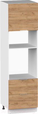 Шкаф-пенал кухонный Интермебель Микс Топ П 2140-8-600 Ш (дуб крафт золотой)