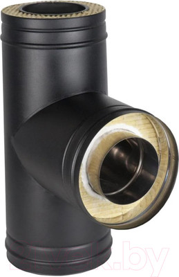 Тройник для дымохода КПД Сэндвич 120х200 (черный)