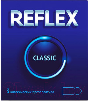 Презервативы reFLEX Classic из натурального латекса в смазке №3