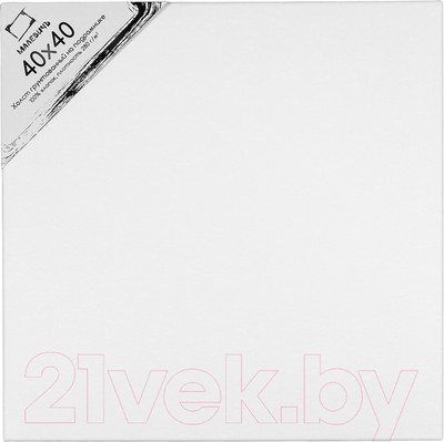 Холст для рисования Малевичъ На подрамнике / 234040 (40х40см, хлопок)