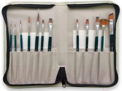 Набор кистей Малевичъ Andy / 753800 (12шт, бежевый)