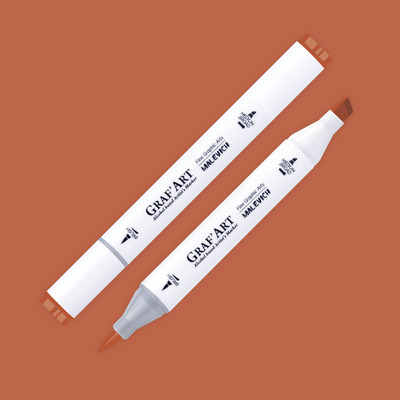 Маркер перманентный Малевичъ GrafArt Brush 190043 (красная глина)