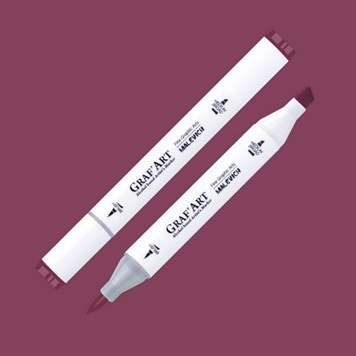 Маркер перманентный Малевичъ GrafArt Brush 190014 (винный осадок)