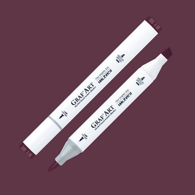 Маркер перманентный Малевичъ GrafArt Brush 190011 (бургундия)