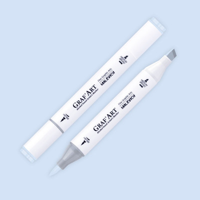 Маркер перманентный Малевичъ GrafArt Brush 190021 (голубой лед)