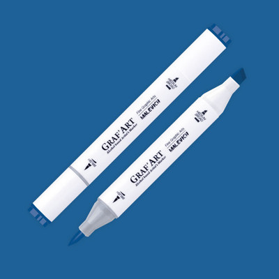 Маркер перманентный Малевичъ GrafArt Brush 190004 (берлинская лазурь)