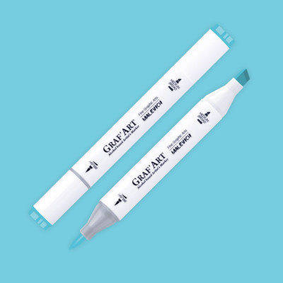 Маркер перманентный Малевичъ GrafArt Brush 190007 (бирюзовый светлый)