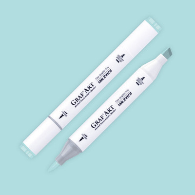 Маркер перманентный Малевичъ GrafArt Brush 190001 (аквамарин)