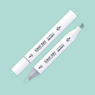 Маркер перманентный Малевичъ GrafArt Brush 190029 (зеленый лед)