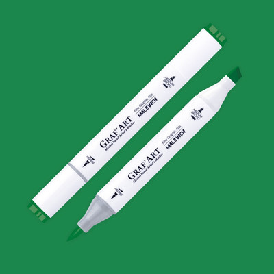 Маркер перманентный Малевичъ GrafArt Brush 190035 (изумрудный)