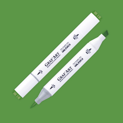 Маркер перманентный Малевичъ GrafArt Brush 190111 (травяной зеленый)