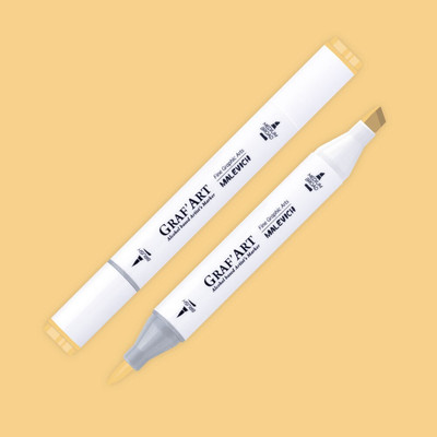 Маркер перманентный Малевичъ GrafArt Brush 190057 (медовый)