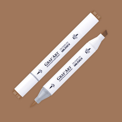 Маркер перманентный Малевичъ GrafArt Brush 190041 (коричневый светлый)