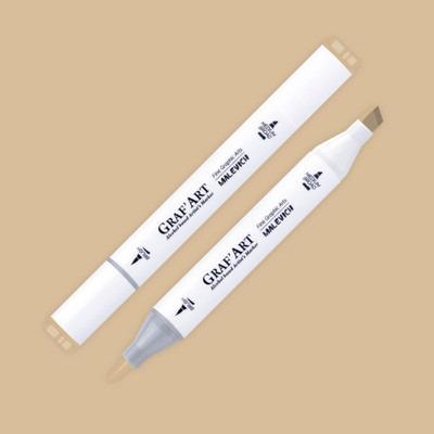 Маркер перманентный Малевичъ GrafArt Brush 190058 (миндаль)