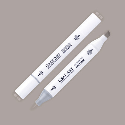 Маркер перманентный Малевичъ GrafArt Brush 190092 (серый теплый 5)