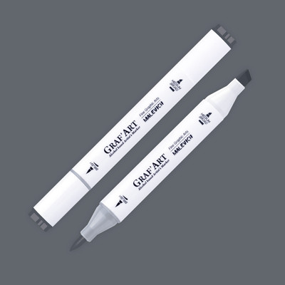 Маркер перманентный Малевичъ GrafArt Brush 190095 (серый холодный 10)