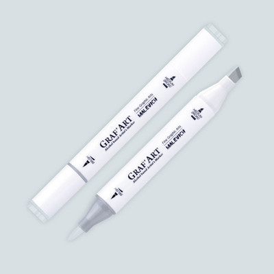 Маркер перманентный Малевичъ GrafArt Brush 190082 (серый голубой 1)