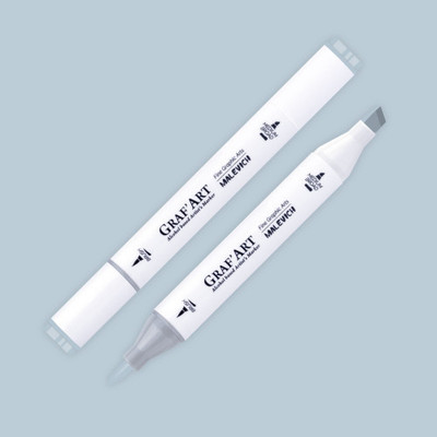 Маркер перманентный Малевичъ GrafArt Brush 190083 (серый голубой 2)