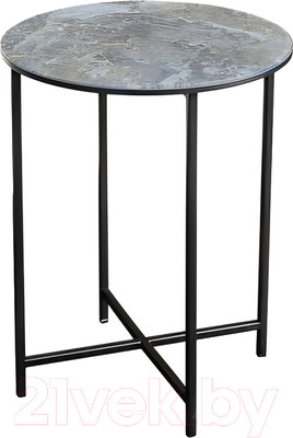 Журнальный столик Древпром М87 ДП1-03-04 48x48x61 (мрамор королевский)