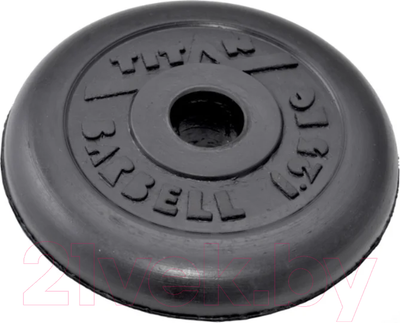 Диск для штанги Титан d26мм 1.25кг (черный)