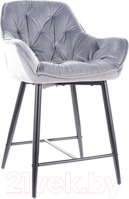 Стул барный Signal Cherry H-2 Velvet (Bluvel 14 серый/черный)
