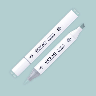 Маркер перманентный Малевичъ GrafArt Brush 190088 (серый сине-зеленый)