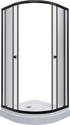 Душевой уголок Triton Альфа-Блэк 100х100 (с поддоном)