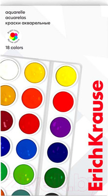 Акварельные краски Erich Krause Basic / 58624 (18цв)