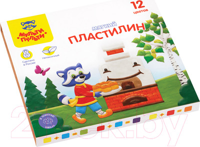 Пластилин Мульти-пульти Енот в сказке / МП_41711 (12цв)