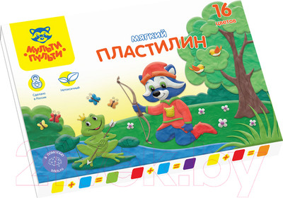 Пластилин Мульти-пульти Енот в сказке / МП_41712 (16цв)