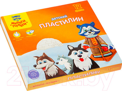 Пластилин Мульти-пульти Енот на Аляске / ДП_10235 (12цв)