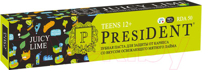 Зубная паста PresiDent Juicy Lime 12+ (70г)