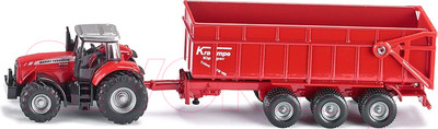 Трактор игрушечный Siku Massey Ferguson с прицепом-кузовом / 1844