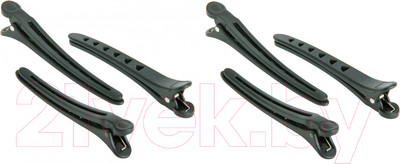 Набор зажимов для волос Dewal JB0018 (6шт, черный)