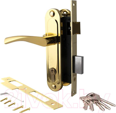 Замок врезной Apecs 1223/60-G (золото)