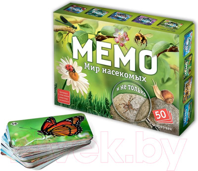 Настольная игра Нескучные игры Мемо. Мир насекомых и не только / 8577