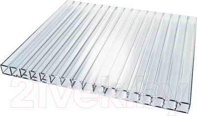 Сотовый поликарбонат TitanPlast 2100x6000х4мм 0.48кг/м2 (прозрачный)