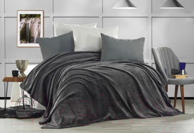 Плед Karven Super Soft Vigan Евро 200x220 / Р 942 (антрацит)
