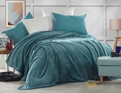 Плед Karven Super Soft Vigan Евро 200x220 / Р 942 (морская волна)