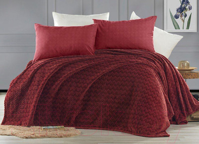Плед Karven Super Soft Benzia 1.5 160x220 / Р 943 (бордовый)