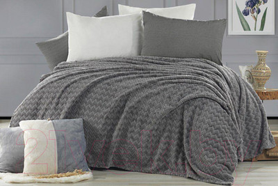 Плед Karven Super Soft Benzia Евро 200x220 / Р 944 (темно-серый)