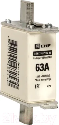 Предохранитель плавкий EKF Fus-33/100/63