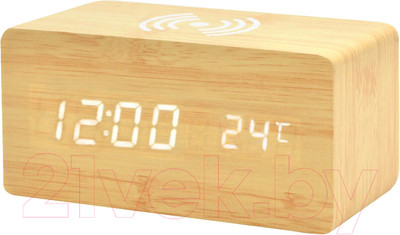 Настольные часы No Brand Многофункциональные / 7003.13 (бежевый)