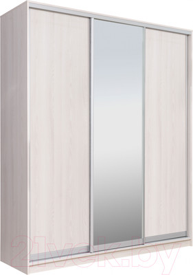 Шкаф-купе Рэйгрупп 203 YYX Elgon РГ-08.02 (ясень снежный/хром)