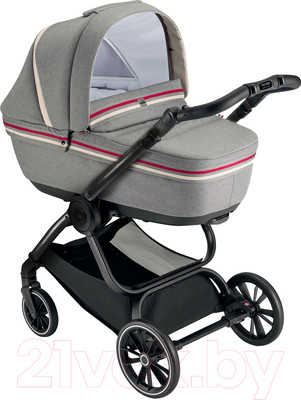 Детская универсальная коляска Cam Milano 2 в 1 / KMPLART978-T553 (бордовые полосы)