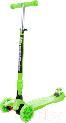 Самокат детский Полесье Со складной ручкой 0072C / 94391 (зеленый)